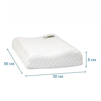 [COCO BLUES] Подушка из натурального латекса 50х30х8 см, 1 шт.