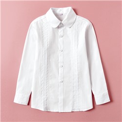 Школьная форма для девочек, белые рубашки, чистый хлопок