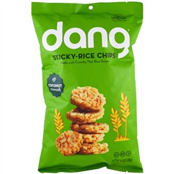 Dang Foods LLC, Чипсы из клейкого риса, кокос, 3,5 унций (100 г)