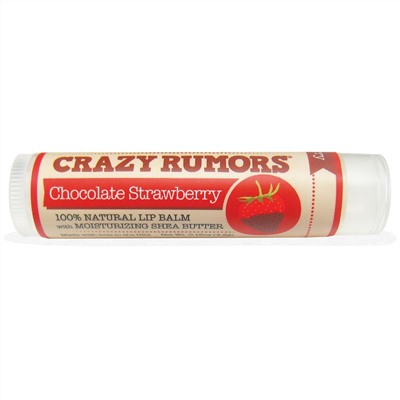 Crazy Rumors, 100% натуральный бальзам для губ, шоколад клубника, 4,4 мл (0,15 унции)
