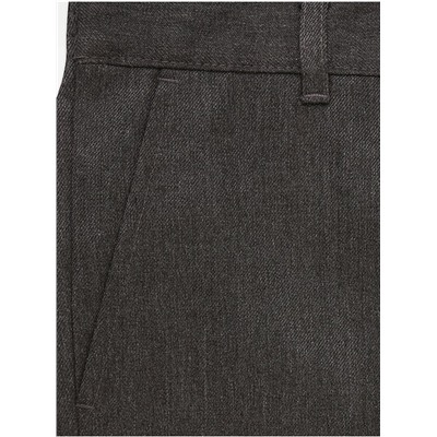 Boys Grey Regular Leg School Trousers 5 Pack
