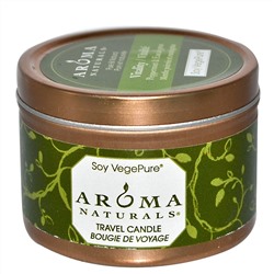 Aroma Naturals, Soy VegePure, свеча для поездок, перечная мята и эвкалипт, 2,8 унции (79,38 г)