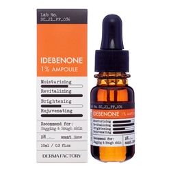 Derma Factory Idebenone 1% Ampoule Антивозрастная сыворотка для лица с идебеноном 10мл
