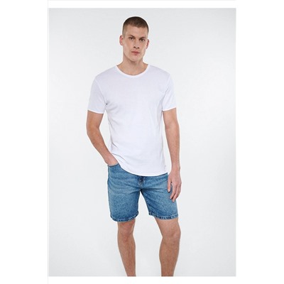 Mavi Beyaz Basic Tişört Slim Fit / Dar Kesim 063747-620