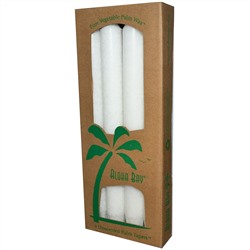 Aloha Bay, Свечи из пальмового воска, без запаха, белые, 4 шт., длина 9 дюймов (23 см)