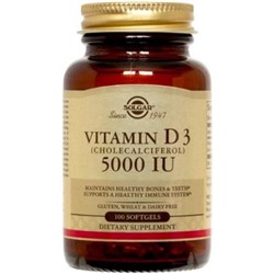 Vitamin D3 5000 IU Solgar 100 Softgel