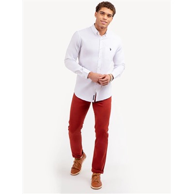 SOLID STRETCH POPLIN LONG SLEEVE SHIRT