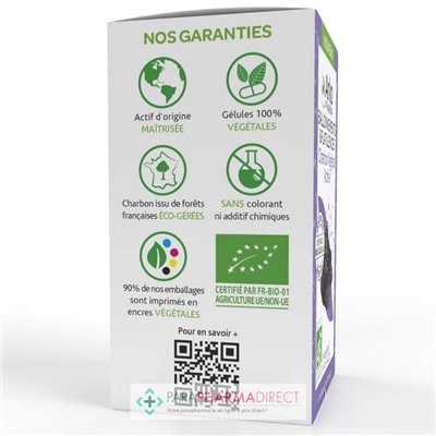 ArkoPharma ArkoGélules - Charbon Végétal Activé - Confort Digestif, Ballonnements Intestinaux - BIO 40 Gélules