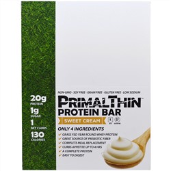 The Julian Bakery, Primal Thin Protein Bar, Sweet Cream, 12 Bars, 1.9 oz (54 g) Each
