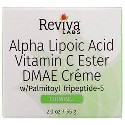 Reviva Labs, Крем с альфа-липоевой кислотой, витамином C в эфирной форме и ДМАЭ, 2 унции (55 г)