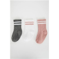 Defacto Kız Bebek 3'lü Pamuklu Havlu Çorap A7571A5NS