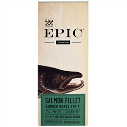Epic Bar, Кленовые полоски копченого лосося, 20 полосок, 0,8 унции (23 г)