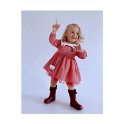 Le Petite Sole Kız Bebek Kırmızı Kirazlı Pötikare Elbise KRMZKRZLI01