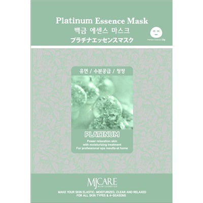 MJCARE PLATINUM ESSENCE MASK Тканевая маска для лица с платиной 23г