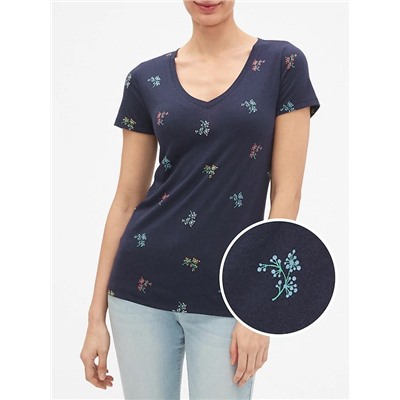 Favorite Print V-Neck T-Shirt