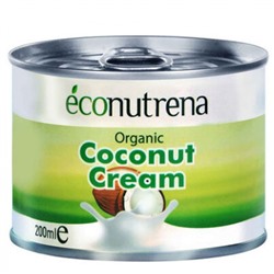 ECONUTRENA Organiс Coconut cream Кокосовые сливки жирность 22% ж/б 200мл