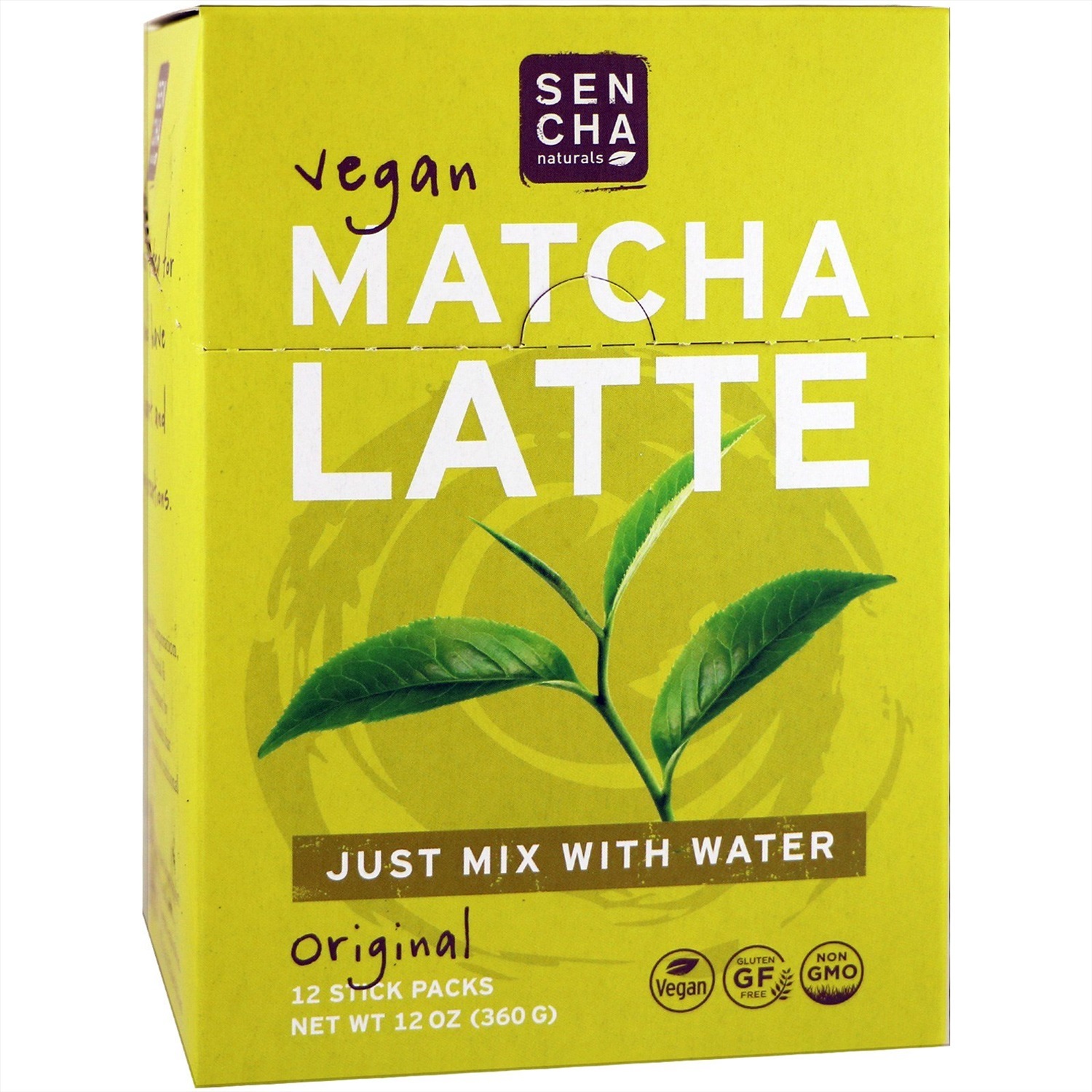 Sencha Naturals Matcha Latte Original 12 Stick Packs 1 oz 30