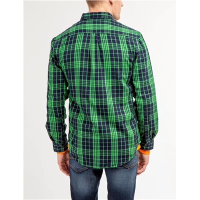 PEACHED TWILL YARN DYE PLAID SHIRT