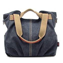 YZSKY Leisure Canvas Travel Top Handle Bag Tote Handbags Shoulder Bag With Removable Adjustable Strap