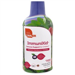 Zahler, ImmuniKid, поддержка иммунитета для детей, мята-земляника, 16 унций (473 мл)