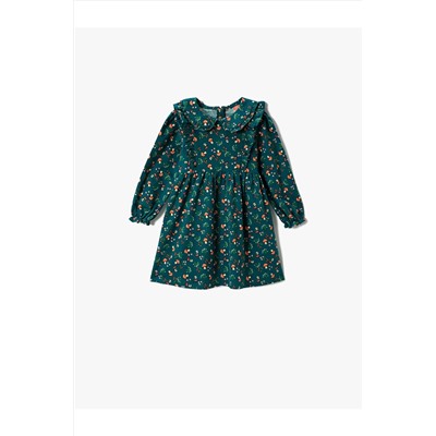Koton Kız Bebek Yeşil Desenli Elbise 3WMG80014AW