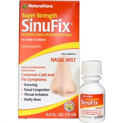 Natural Care, SinuFix усиленного действия, Эффективный спрей против заложенности носа, 0,5 жидкой унции (15 мл)
