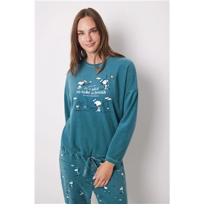 Pijama largo polar suave Snoopy