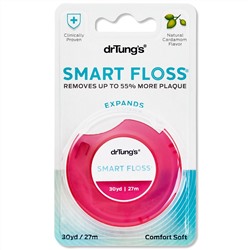 Dr. Tung's, Smart Floss, зубная нить с натуральным ароматизатором кардамона, 30 ярдов (27 м)