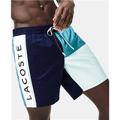 Lacoste Men's Classic Colorblocked 6.5" Swim Trunks