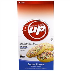 YUP, B Up, протеиновый батончик, сахарное печенье, 12 батончиков  - 2.2 унции(62 г) каждый
