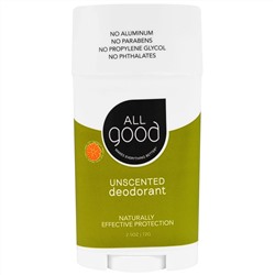 All Good Products, "Все хорошее", дезодорант, без запаха, 2,5 унции (72 г)