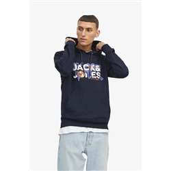 Jack & Jones Jcodust Sweat Hood Sn Erkek Lacivert Sweatshirt 12240214-Navy TYCL2GCRVN169392929445598