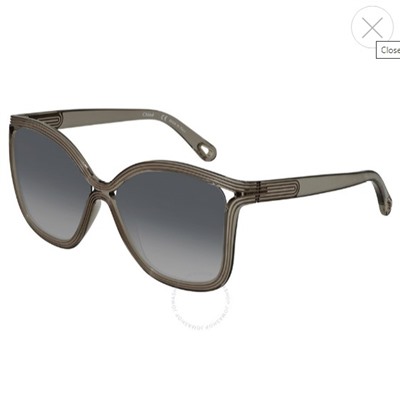 CHLOE Grey Gradient Square Sunglasses