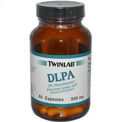 Twinlab, DLPA, 500 мг, 60 капсул