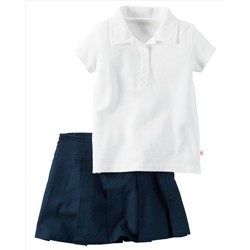 2-Piece Polo & Skirt Uniform Set