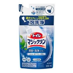 KAO Спрей-пенка чистящий для туалета с ароматом мяты Magiclean 330 мл сменная упаковка