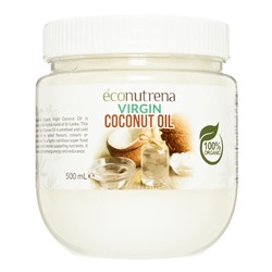 ECONUTRENA Organiс Coconut oil pet Органическое кокосовое масло холодного отжима 500мл