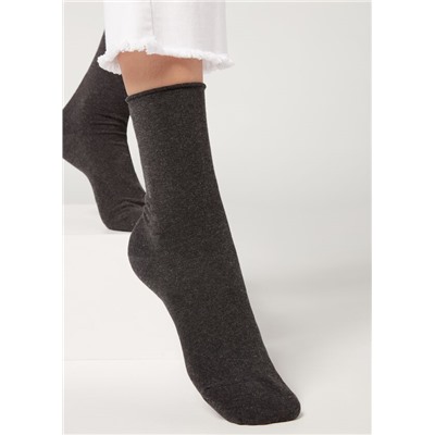 Kurze Socken mit Cashmere