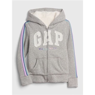 Kids Gap Logo Sherpa Hoodie Sweatshirt
