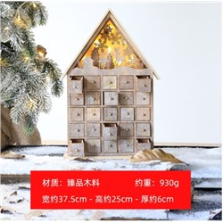 Деревянный рабочий стол в форме рождественской елки Tingzhi, скандинавский календарь, светящийся снежный дом, украшение для стойки регистрации, елочные украшения