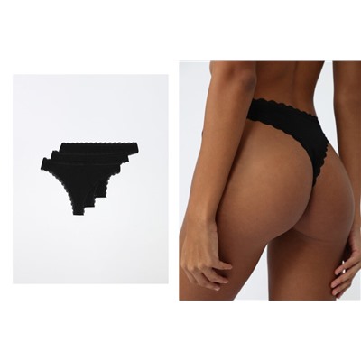 3-PACK OF BRAZILIAN LACE BRIEFS