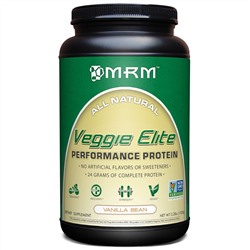 MRM, Veggie Elite, белок для высокой производительности, ванильные бобы, 2,2 фунта (1020 г)
