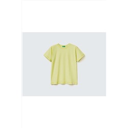 United Colors of BenettonErkek Çocuk Açık Sarı Organik Koton T-shirt