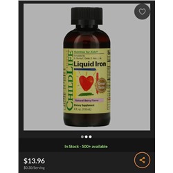 Liquid Iron, Natural Berry, 4 fl oz (118 ml