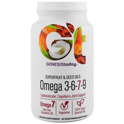 Genesis Today, Омега 3-6-7-9, 90 вегетарианских мягких капсул