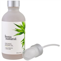 InstaNatural, Органическое аргановое масло, для ухода за кожей, 4 жидких унции (120 мл)