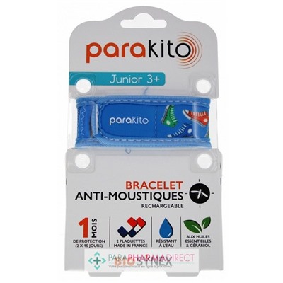 Parakito Bracelet Anti-Moustiques Rechargeable Junior 3+ Baskets