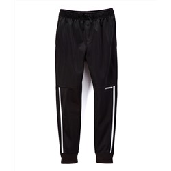 Midnight & Bright White Tricot Joggers - Boys