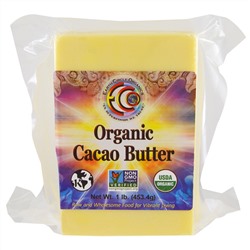 Earth Circle Organics, Органическое какао масло, 1 фунт (453,4 г)
