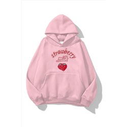 Trendiz Unisex Strawberry Milk Sweatshirt Pembe Trendiz30